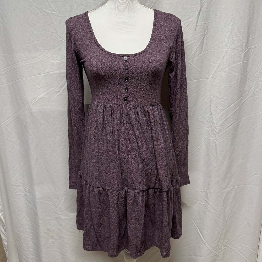 New Purple Long Sleeve Dress